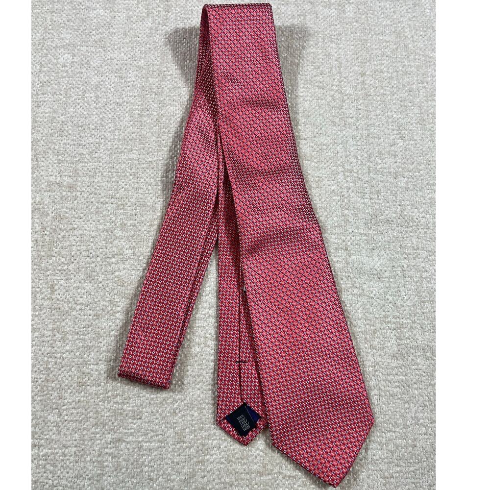 NWT Royal Classic Men’s Red White Check 100% Silk Necktie 59″ × 3.5″ Designer